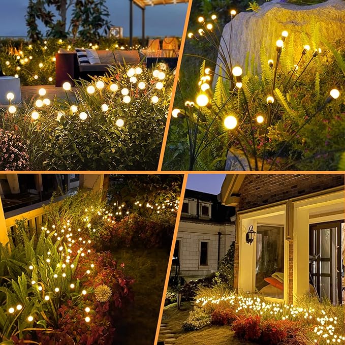 4 Packs Solar Garden Lights Outdoor Waterproof, Firefly Swaying Light - Image 5