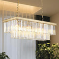 Gold Rectangular Chandelier 31.5 Inch by Laiuetai