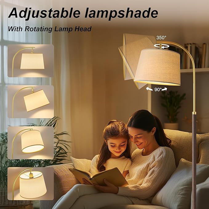 63" Wood Floor Lamps for Living Room - Image 4