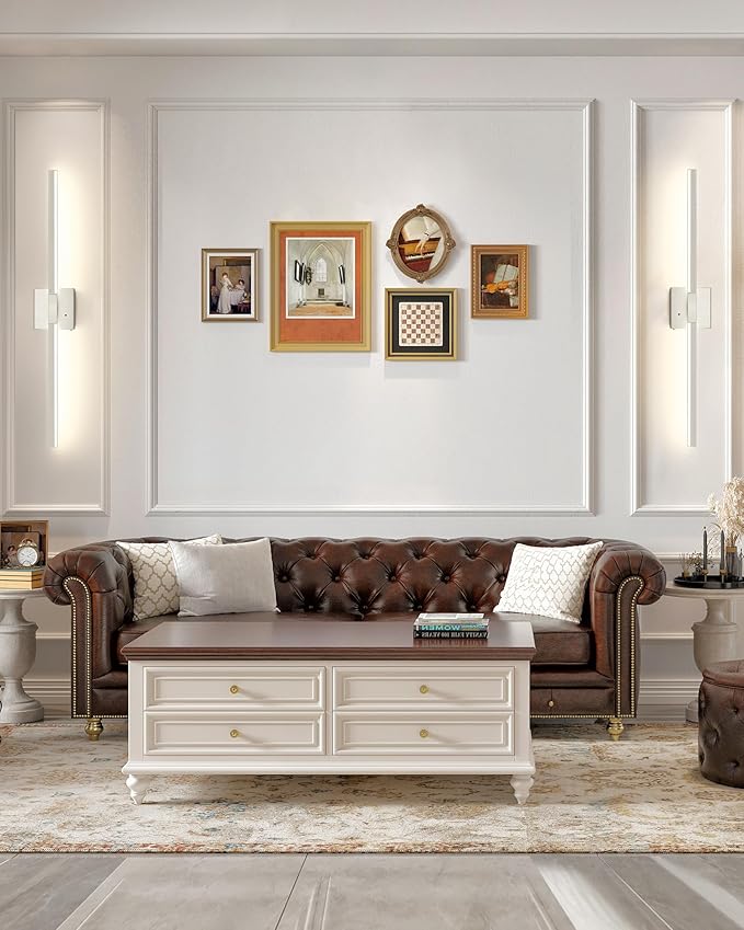 32 Inch Rechargeable Battery Operated Wall Sconce Set of Two, Cordless - Image 6