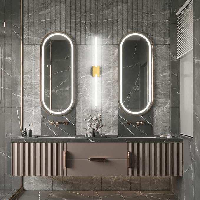 Ralbay 48inch Gold Bathroom Vanity Lights Bar 36W Modern LED Gold Vanity Light - Image 3