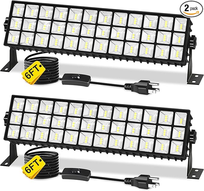 2Pack 100W Shop Light, 14000LM 6000K Daylight White Super Brighter LED Shop by YQNLIFA-BlackLightParty