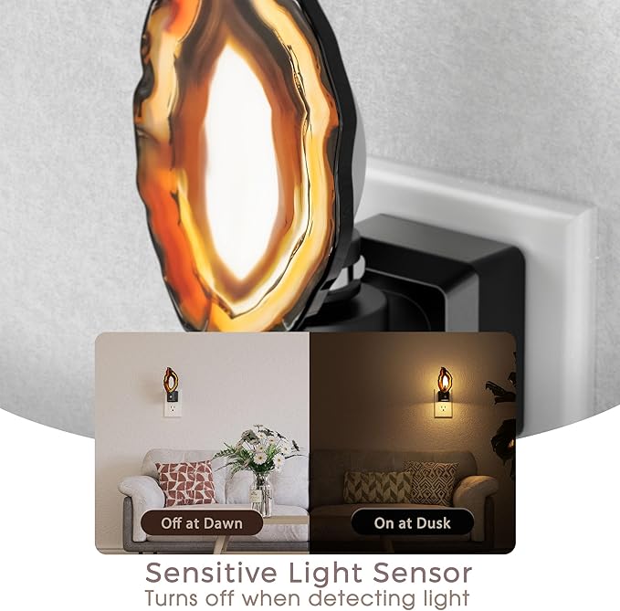 Briignite Agate Night Lights Plug into Wall, Dimmable Night Lights - Image 2