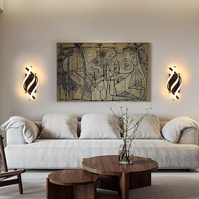 DELIPOP Wall Sconces, Spiral Modern LED Wall Sconce Lighting, 21W 3000K Warm - Image 7