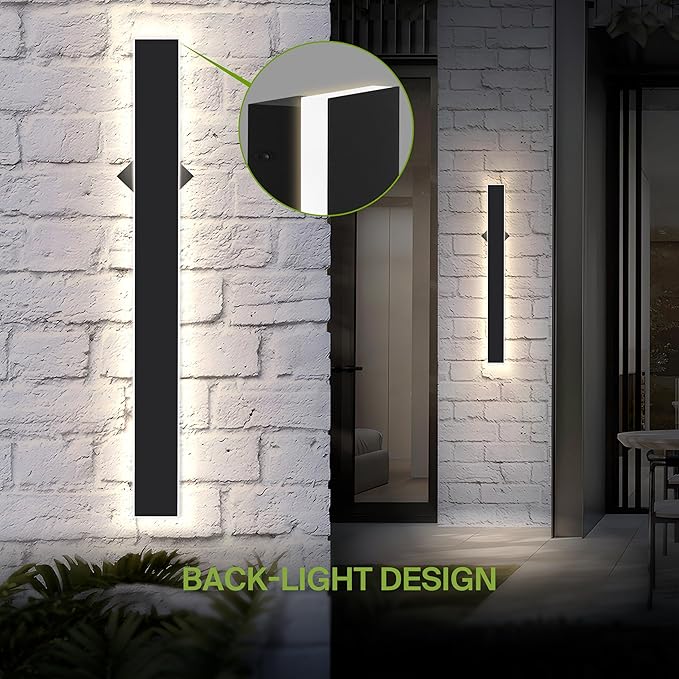 ASD LED 36" Long Wall Mount Light Fixture, Outdoor & Indoor Linear Sconce | 3CCT - Image 7