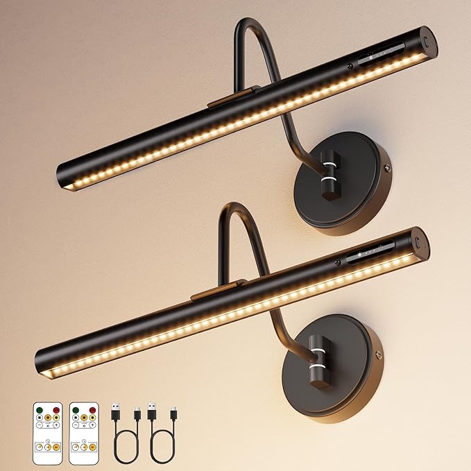 VOLISUN Picture Lights for Wall, 15.7'' Rechargeable Picture Light Battery by VOLISUN