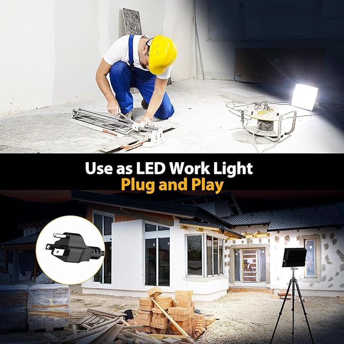 Onforu 300W Flood Lights Outdoor, 30000lm Bright LED Work Light - Image 3