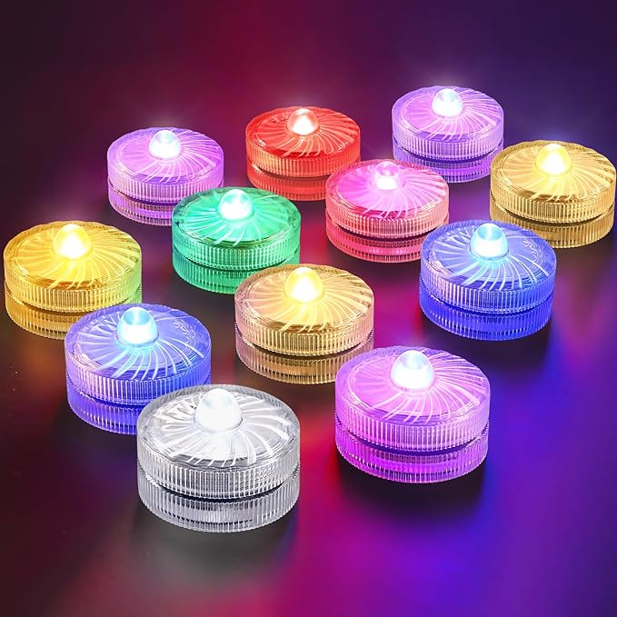 HL Submersible LED Light, RGB Small LED Light, 100 Hours Waterproof Flameless - Image 9