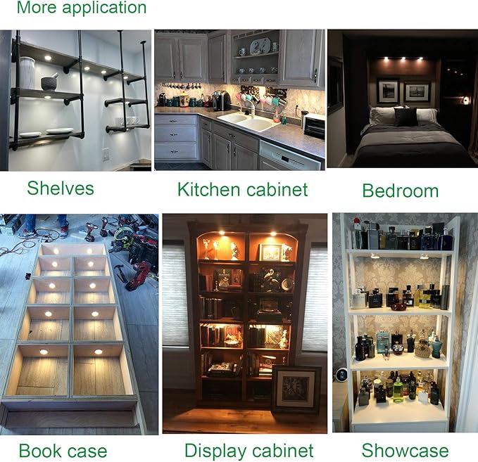 AIBOO LED Under Counter Lighting, Curio Cabinet, Display Light Fixtures - Image 7