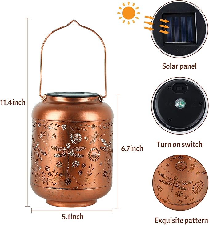 Solar Lanterns Outdoor Waterproof, Dragonfly Gifts - Image 5
