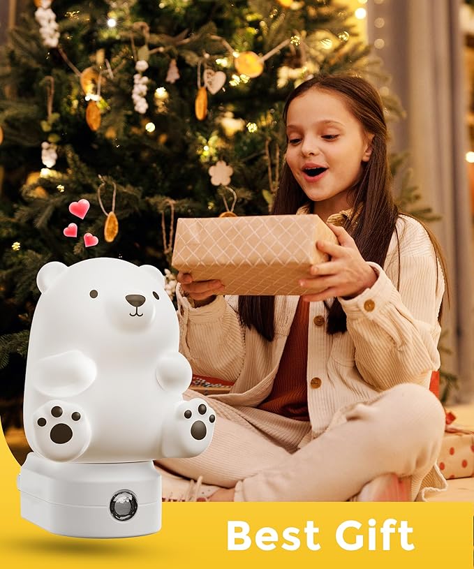 L LOHAS LED Night Light for Kids, 3D Cute Bear Night Light Plug in, Dusk to - Image 9