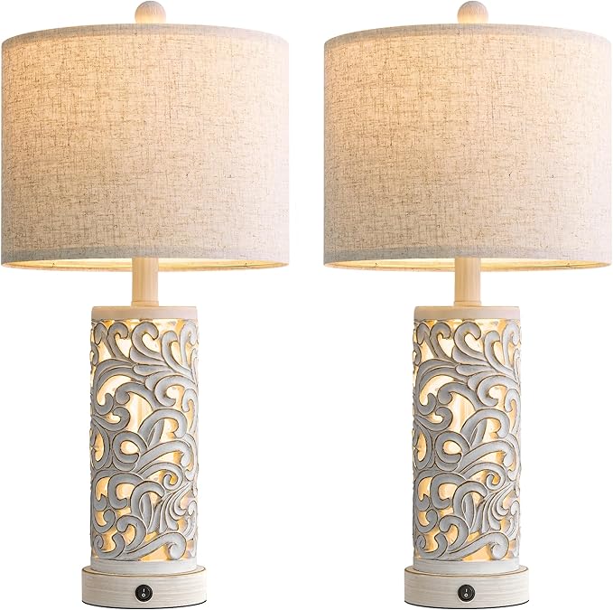 OYEARS 22'' Table Lamp Set of 2 - Image 8