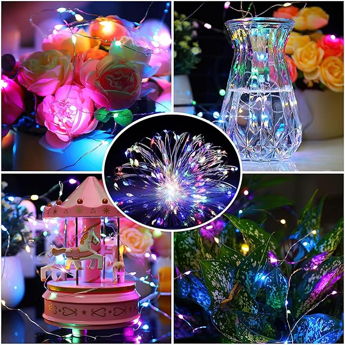 ZGWJ 24 Pack Fairy Lights Battery Operated, 7ft 20 Mini LED Fairy String Lights - Image 5