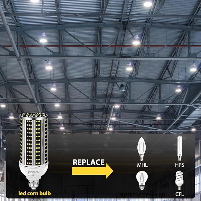100W 4 pack LED Corn Light Bulb, Commercial Grade DayLight 5000K E26/E39 - Image 4