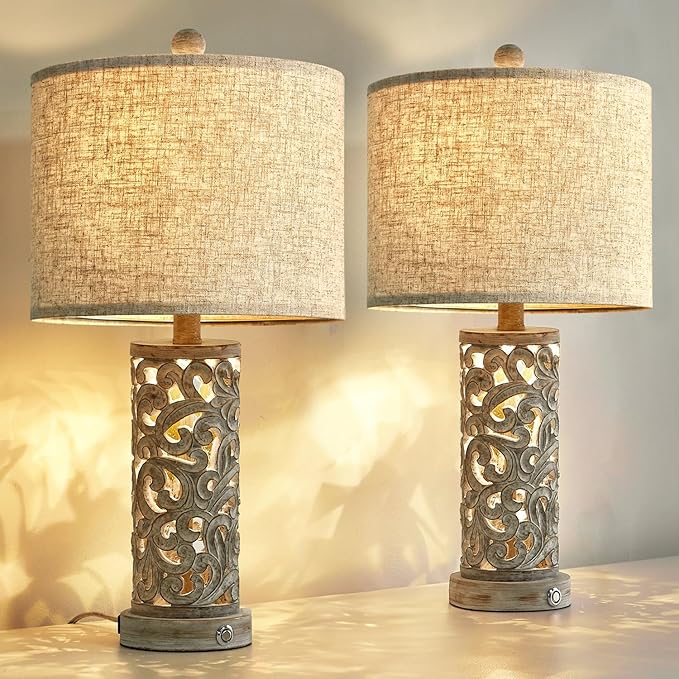 OYEARS Bedside Table Lamps Set of 2 - Image 4