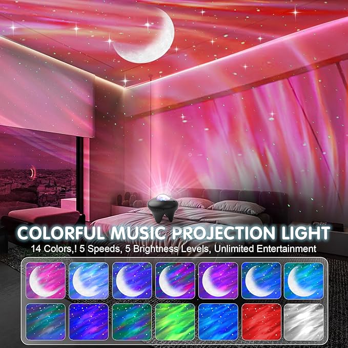 Galaxy Moon Projector, Star Night Light Projector - Image 2
