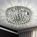6-Lights Crystal Flush Mount Chandelier Light Fixture by CEENLI