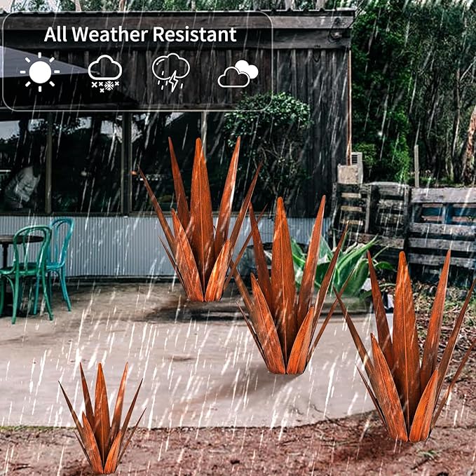 Metal Agave Plants, Tequila Rustic Sculpture, Metal Yard Art, Outdoor Lawn - Image 5