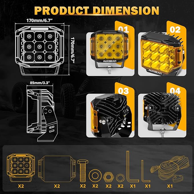 Auxbeam V-MAX Series 7" Led Pods Lights - Image 8