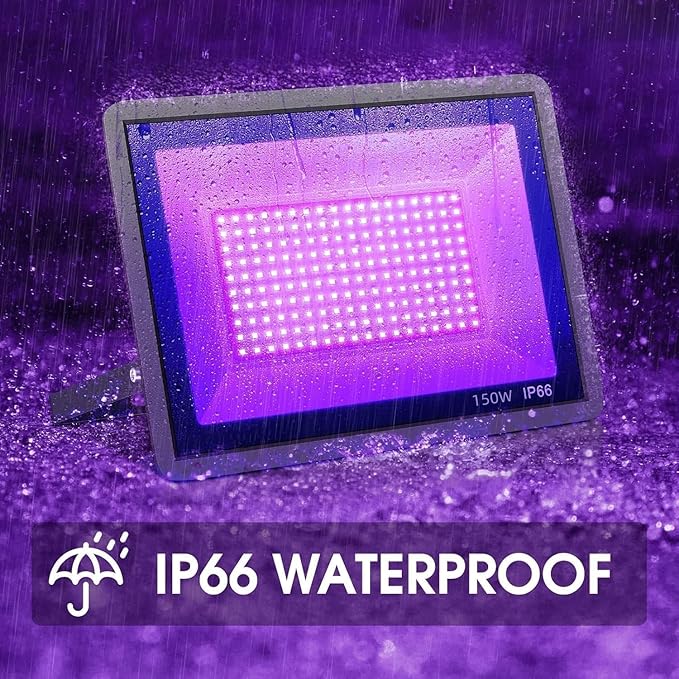 4 Pack 150W LED Black Lights, IP66 Waterproof - Image 2