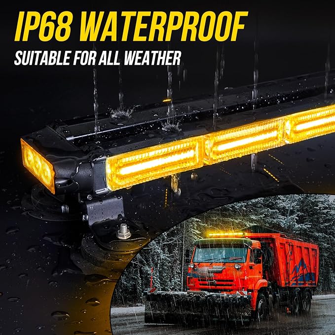 34inch 166 LED Emergency Rooftop Strobe Lights Bar Flashing Safety Traffic - Image 4