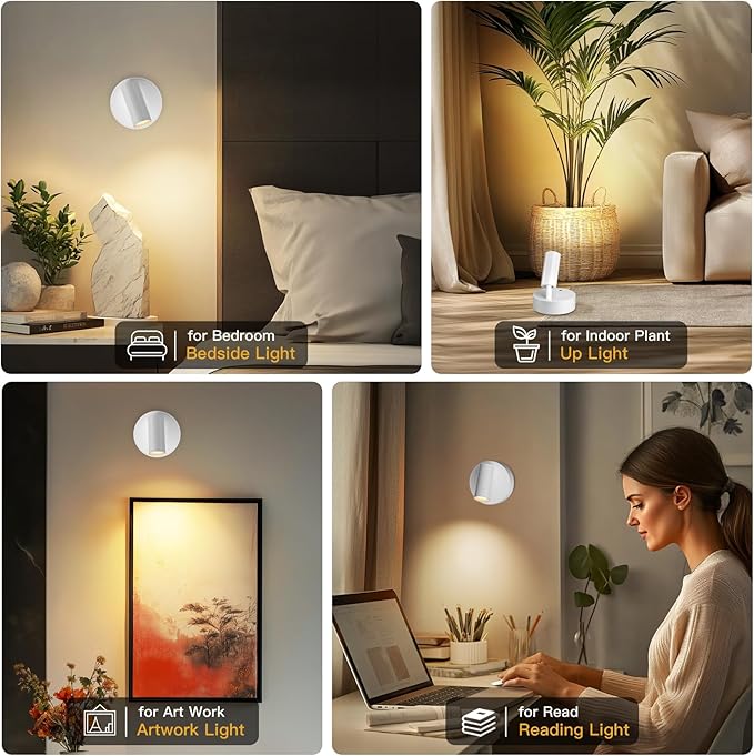 Kimjo Spot Lights Indoor, Rechargeable Plant Spotlight Indoor, Wireless LED Up - Image 7