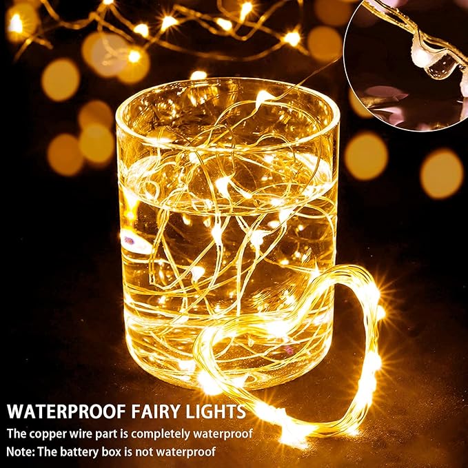 12 Pack Fairy Lights 7Ft 20 LED Twinkle String Lights 3 Modes Battery Operated - Image 2