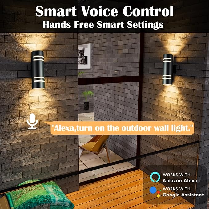 wowlite Outdoor Wall Lights for House, Remote Control Smart RGBCW Up and Down - Image 6