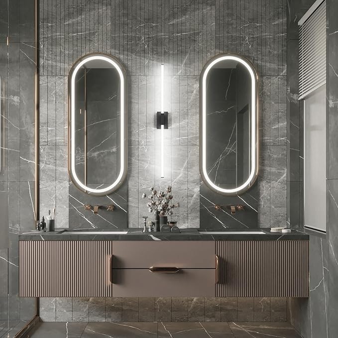 Ralbay 48inch Black Bathroom Vanity Lights Bar 36W Modern LED Matte Black - Image 2