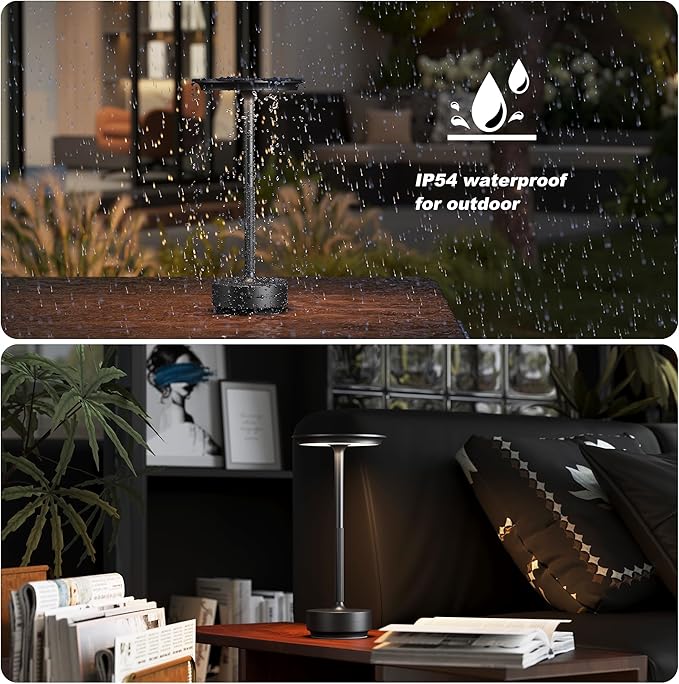 2 Pack Rechargeable Table Lamps Cordless, Portable 5000mAh Outdoor Table Light - Image 5