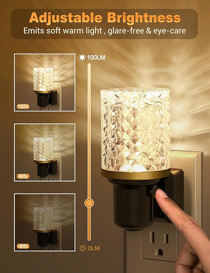 JandCase LED Night Light, Dimmable Night Lights Plug into Wall, Modern - Image 2