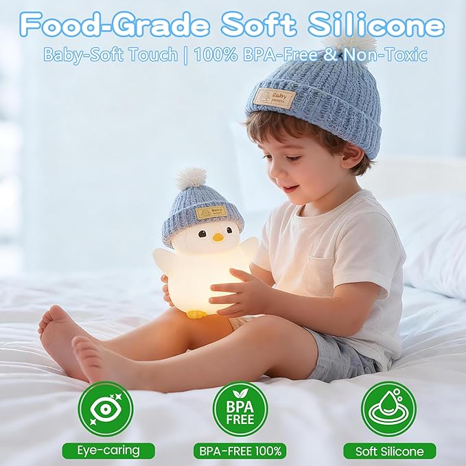 Penguin Night Light for Kids, Adorable Penguin Lamp - Image 4