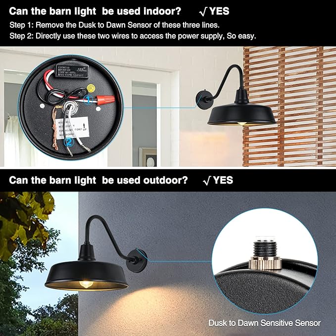 Gooseneck Barn-Lights Outdoor Fixture - Image 6