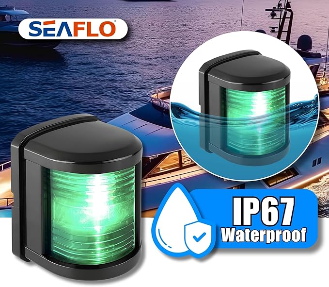 SEAFLO 11 Series Regular Sized LED Green Starboard Navigation Light – 12V - Image 6