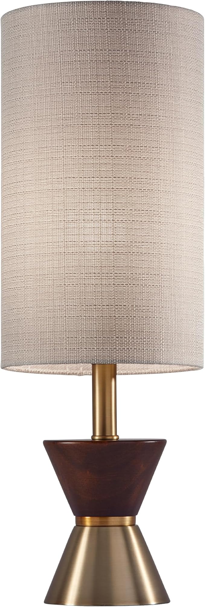 Adesso Table Lamp with Antique Bronze and Walnut Base, Bedside Table, Home by Adesso