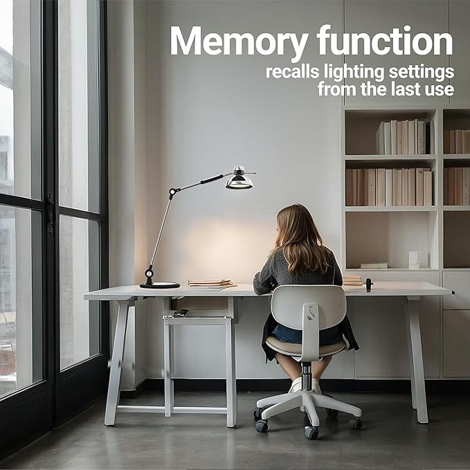 OTUS Desk Lamp for Home Office | Tall LED Architect Desk Light - Image 8