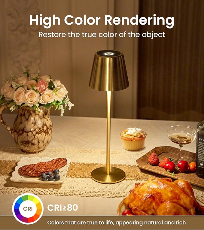 Cordless Table Lamp, Portable Battery Operated Lamp - Image 4