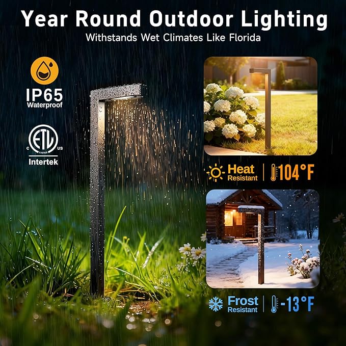 Gardenreet Low Voltage Landscape Lighting Brass, 12v Pathway Lights Waterproof - Image 5