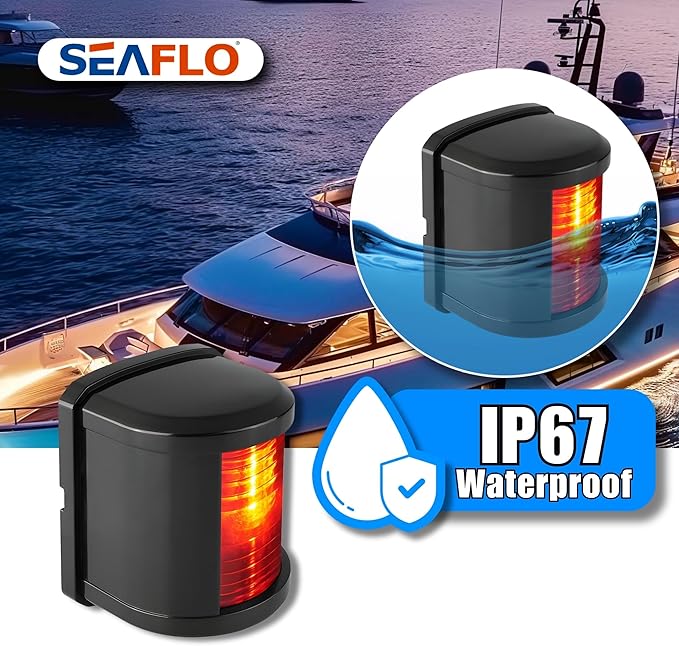 SEAFLO 11 Series Regular Sized LED Red Port Navigation Light – 12V, IP67 - Image 6