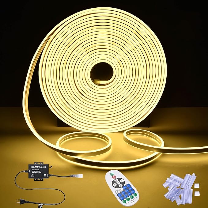 DELight 50FT Warm White Neon Rope Lights by DELight