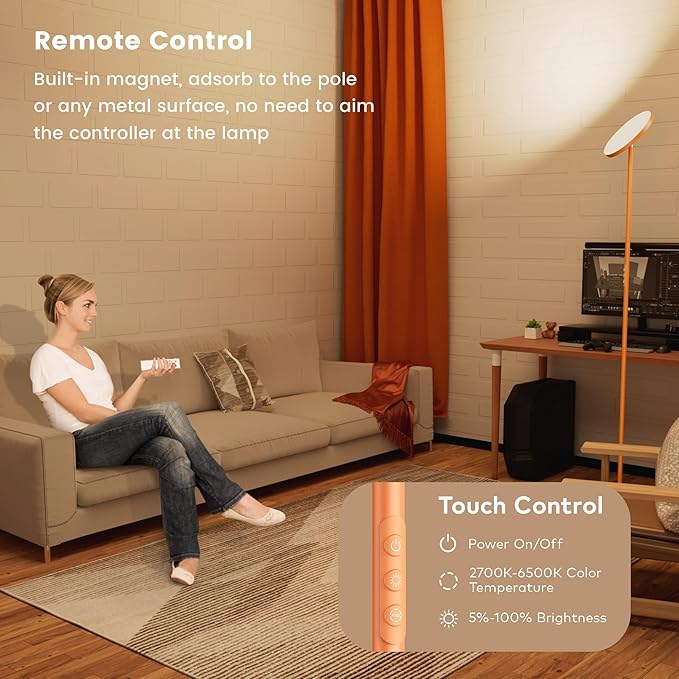 Floor Lamp, Bright 36W 3500LM Standing Lamp - Image 4