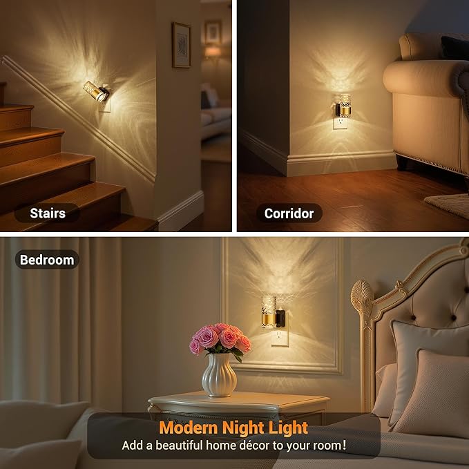 JandCase Night Light, Automatic Night Lights Plug into Wall, 3000K LED - Image 6