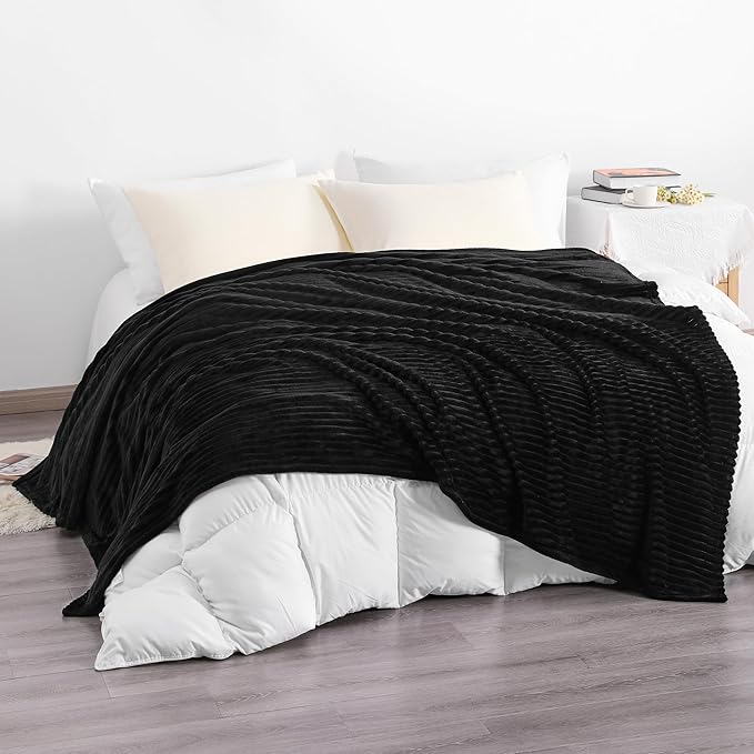NTBAY Plush Flannel Twin Bed Blanket, 60X80 Inches Soft and Warm Lightweight - Image 2