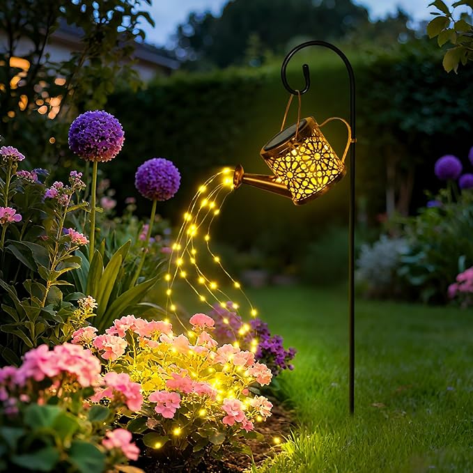 1 Pack Solar Watering Can Lantern, Hanging Light Outdoor Waterproof, Hanging by Unknown