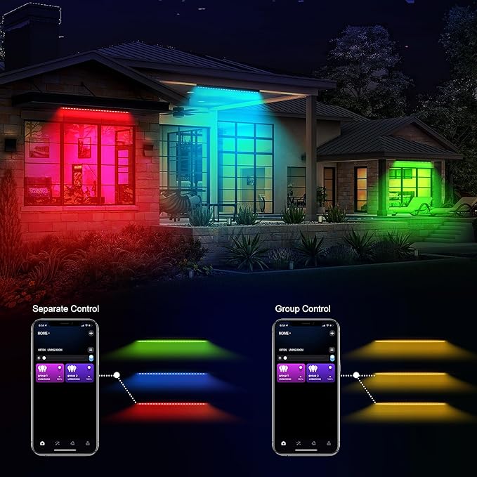 Smart Outdoor RGBCW LED Light Bar 20″, Color Changing Wall Washer - Image 3