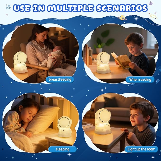 Night Light for Kids, Rechargeable Dimmable Silicone LED Nightlight - Image 6