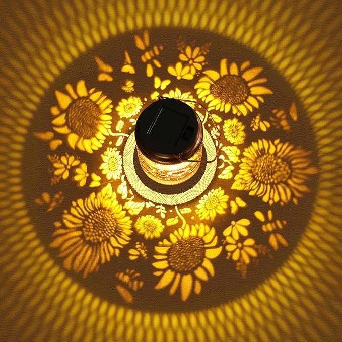 2 Pack Sunflower Solar Lanterns Outdoor Waterproof Solar Garden Decor, Birthday - Image 9
