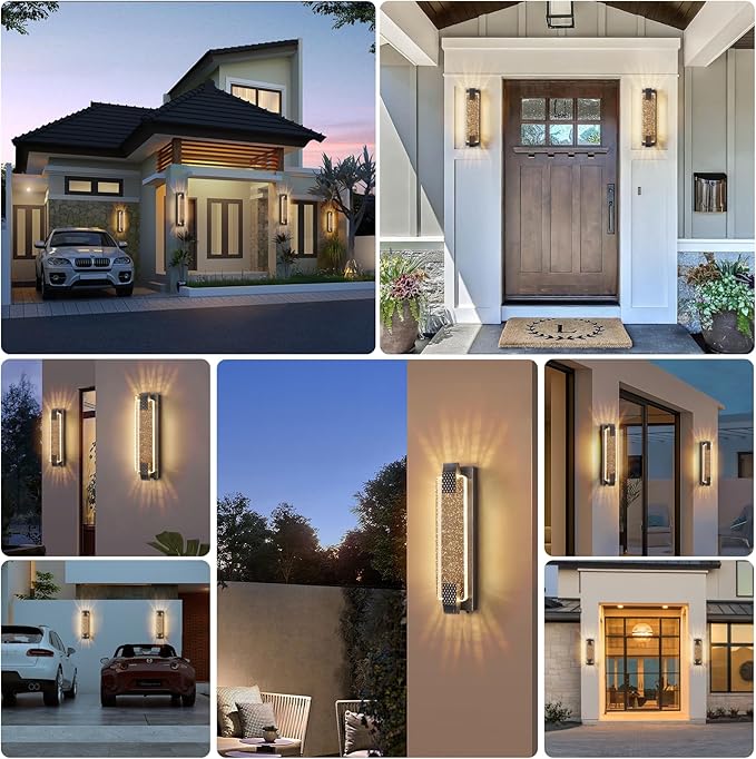 camuucci Dusk to Dawn Outdoor Light, 19.7 Inches LED Porch Lights Outdoor - Image 2
