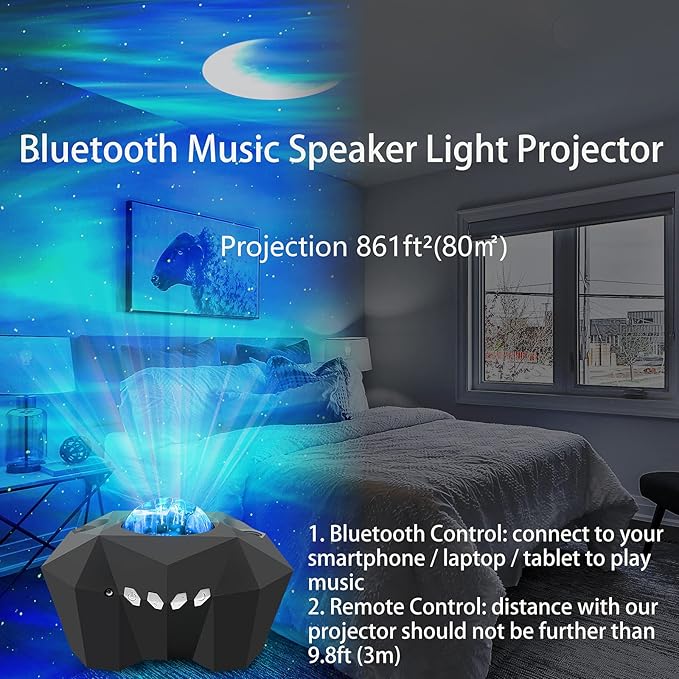 Cupohus Aurora Moon Star Projector Night Light - Image 4