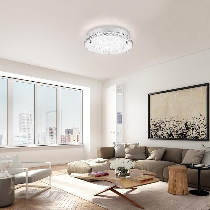 LED Ceiling Light, Auffel Minimalist Modern 11-Inch Surface Flush Mount Light - Image 5